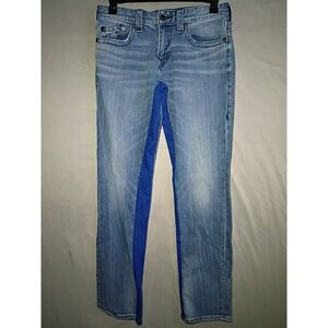 True Religion Geno Jeans Mens 32x32 Relaxed Slim Two Tone Inlay